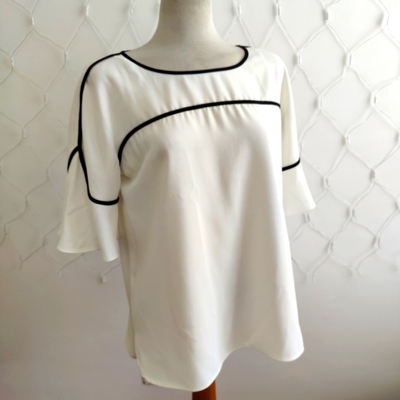 Alfani Smock Blouse • Career • Sweet Cream Color • Medium - Picture 1 of 4